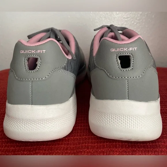 Skechers Women's Gray and Pink Sneakers - Picture 6 of 16